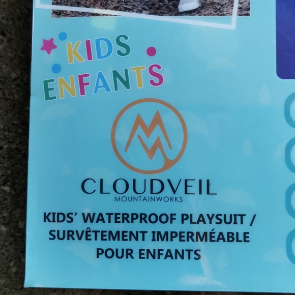 18 m Cloudveil Mountainworks Kid New waterproof playsuit rain suit blue NWT - Picture 3 of 12